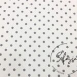 Gray Small Polka Dot Fabric on White Background