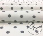 Gray Small Polka Dot Fabric on White Background - Image 5