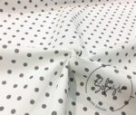 Gray Small Polka Dot Fabric on White Background - Image 6