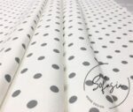 Gray Small Polka Dot Fabric on White Background - Image 7