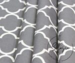 Gray White Moroccan Patterned Cushion Fabric - Image 5