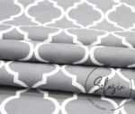 Gray White Moroccan Patterned Cushion Fabric - Image 6