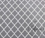 Gray White Moroccan Patterned Cushion Fabric - Image 7
