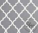 Gray White Moroccan Patterned Cushion Fabric - Image 8