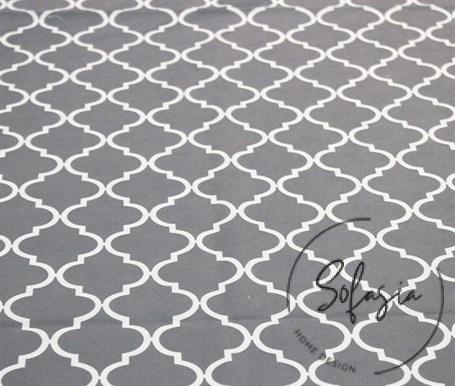 gray-white-moroccan-patterned-cushion-fabric.jpg Gray White Moroccan Patterned Cushion Fabric - Image 1