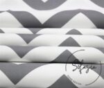 Gray White Zigzag Patterned Curtain and Sofa Fabric - Image 6