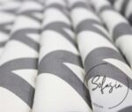 Gray White Zigzag Patterned Curtain and Sofa Fabric - Image 7