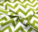 Green and White Zigzag Patterned Curtain and Sofa Fabric - Image 3