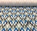 Green Blue Ikat Fabric - Image 4