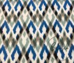 Green Blue Ikat Fabric - Image 8