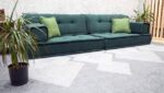 Green Corner Sofa in The Floor - Extra Large Floor Cushions - Image 5