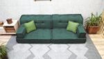 Green Corner Sofa in The Floor - Extra Large Floor Cushions - Image 7