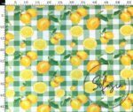 Green Plaid Fabric for Sofa and Curtain with Lemon Gingham Pattern - Image 3