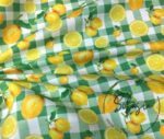 Green Plaid Fabric for Sofa and Curtain with Lemon Gingham Pattern - Image 4