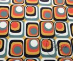 Green Red Geometric Vintage Fabric - Image 3