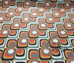 Green Red Geometric Vintage Fabric - Image 4