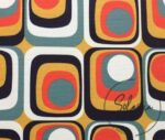 Green Red Geometric Vintage Fabric - Image 5