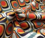 Green Red Geometric Vintage Fabric - Image 6