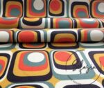 Green Red Geometric Vintage Fabric - Image 7