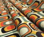 Green Red Geometric Vintage Fabric - Image 9