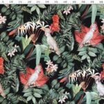 Green Tropical Pattern Fabric