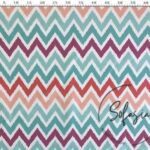 Green Zigzag Pattern Cover Fabric
