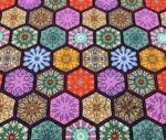 Honeycomb Ethnic Motif Throw Pillow and Curtain Fabric - Image 3