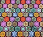Honeycomb Ethnic Motif Throw Pillow and Curtain Fabric