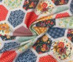 Honeycomb Patchwork Patterned Fabric