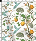 Hummingbird and Lemon Tree Patterned Sofa and Curtain Fabric - Image 3