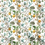 Hummingbird and Lemon Tree Patterned Sofa and Curtain Fabric