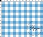 Ice Large Gingham Patterned Fabric