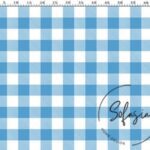Ice Large Gingham Patterned Fabric