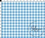 Ice Small Gingham Patterned Fabric