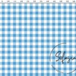 Ice Small Gingham Patterned Fabric