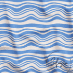Indigo Blue Color Stripe Pattern Fabric