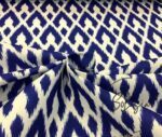 Indigo Blue Ikat Fabric - Image 5
