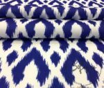 Indigo Blue Ikat Fabric - Image 6
