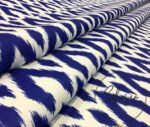 Indigo Blue Ikat Fabric - Image 7