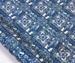 Ink Color Tile Patterned Cover Fabric