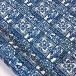 Ink Color Tile Patterned Cover Fabric
