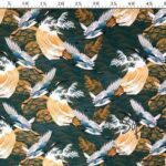 Japanese Bird Patterned Sofa Fabric