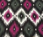Khaki Fuchsia Ikat Fabric - Image 3
