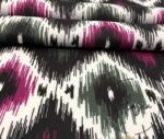 Khaki Fuchsia Ikat Fabric - Image 6