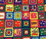 Knit Patterned Patchwork Fabric - Image 7