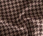 Large Brown Powder Houndstooth Pattern Fabric with Linen Effect - Image 4
