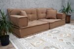 Low to Ground Couch, Camel Color Floor Pillows for Adults - Image 7