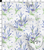 Lavender Garden White Background Patterned Fabric - Image 3