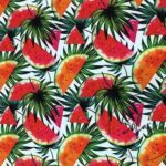 Leafy Watermelons Patterned Sofa Fabric