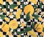 Lemon Checker Pattern Sofa and Curtain Fabric - Image 4